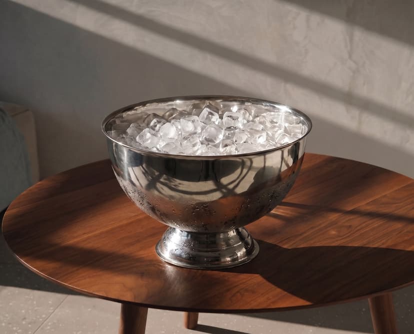 Sekt- / Champagnerkübel Edelstahl - Ø 44cm, Höhe 23 cm